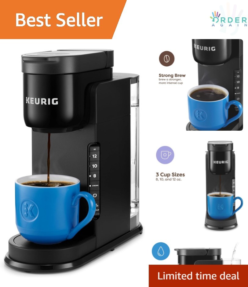 Black 3 Brew Sizes Strong Button Reservoir