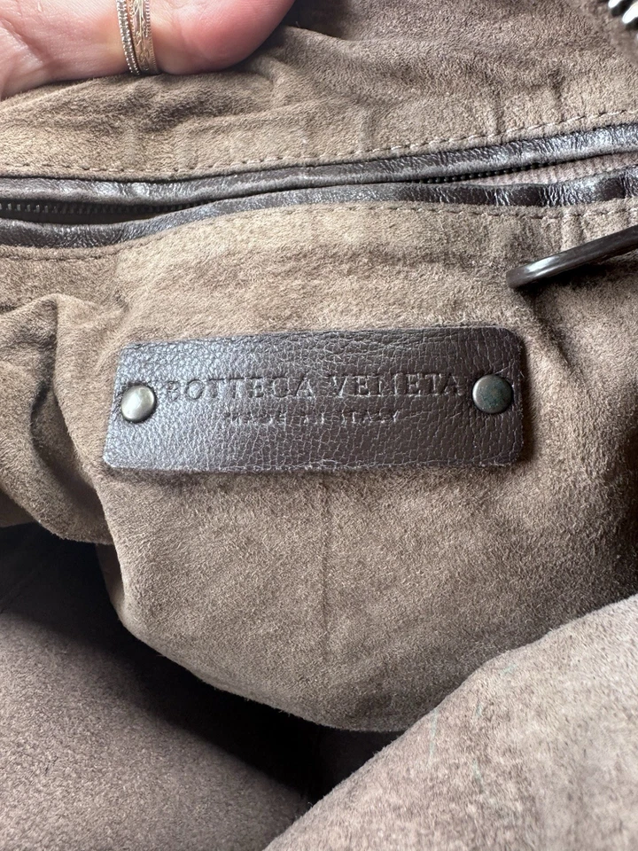 复古 Bottega Veneta Intercciato 黑色编织皮革斜挎包单肩包 — 第 4/4 张图片