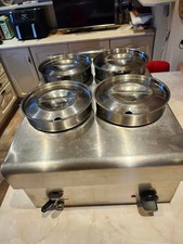 Electric Archway 4 pot bain-marie, metal, silver, used, good condition