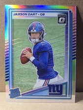 2025 Panini Donruss - Rated Rookie Jaxson Dart #400 Optic Preview Holo Prizm