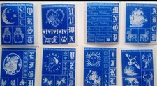 Armour Set of 8 Rub n Etch Glass Etching Stencils Letters Flowers Animals Hearts