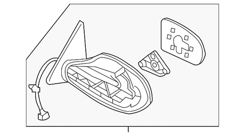 Genuine Nissan Mirror Assembly 96302-9N84A