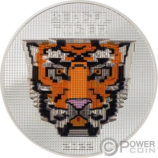 BENGAL TIGER Beloved Building Blocks 5 Oz Silber Münze 20$ Palau 2022