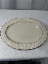 LENOX TEMPLE COLLECTION CITATION GOLD 13.5” OVAL SERVING PLATTER Made In USA