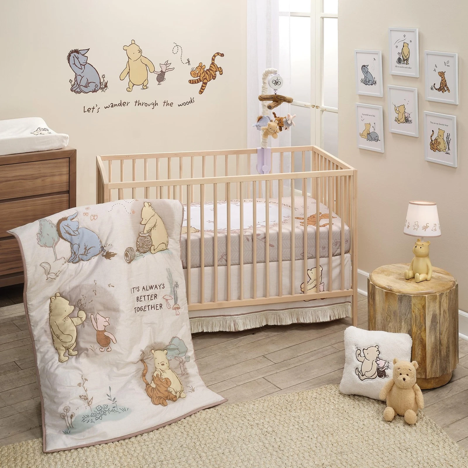 Lambs & Ivy Disney Baby Pooh Bear & Pals Crib/Toddler Bed, &
Opens in a new window or tab