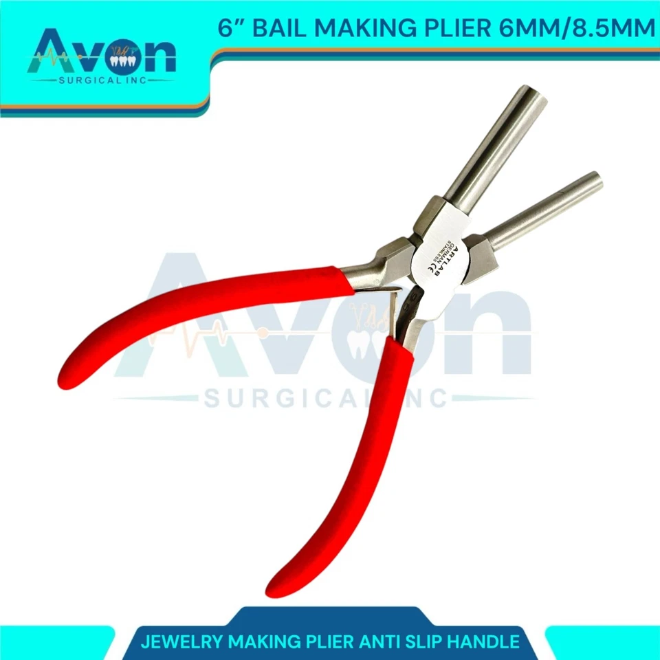 Alicates de flexión antideslizantes para hacer joyas de 6 pulgadas, combinación de 6 mm/8,5 mm Foto 2 de 4