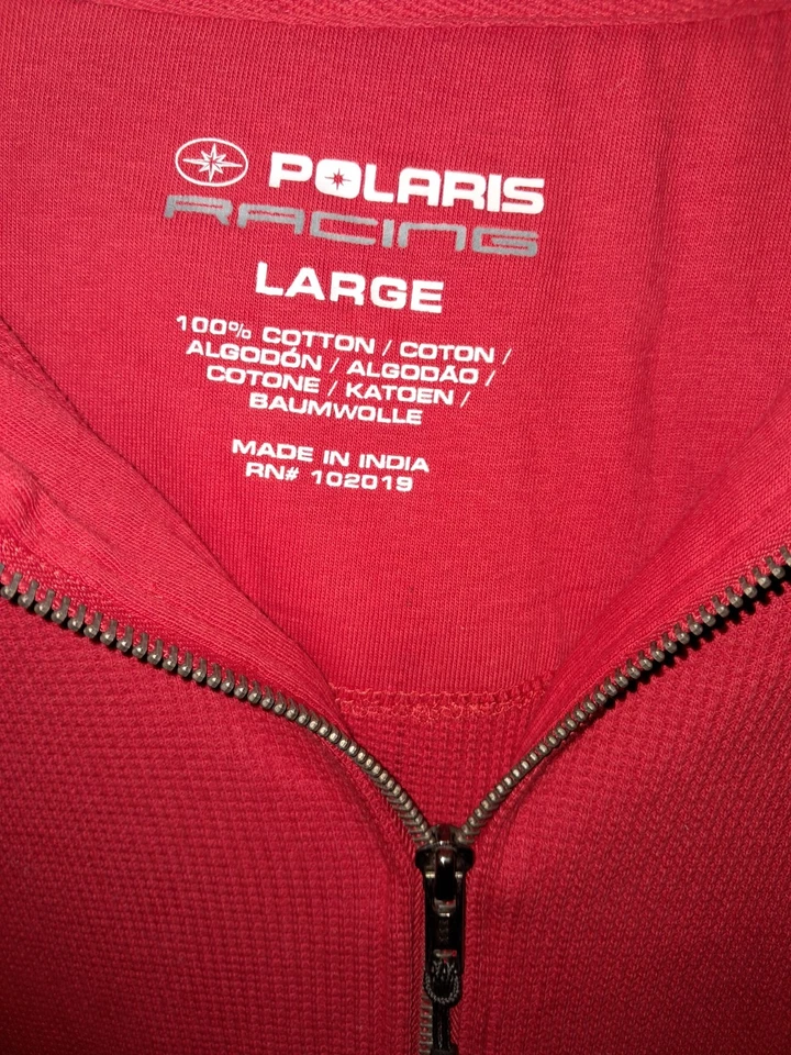 New with tag Polaris Racing Men Size Large Full Zip Hoodie Red RN 102019 - Image 3 of 4