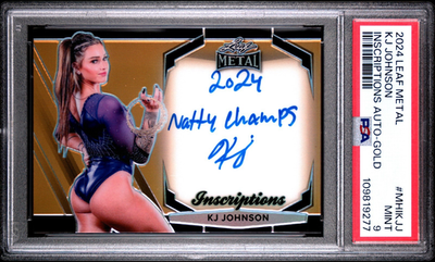 #ad #ad 2024 Leaf Metal Inscriptions KJ Johnson Gold Auto 150 PSA 9 Mint LSU $79.99