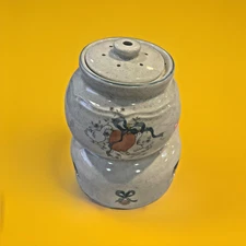 International Stoneware Marmalade Potpourri Jar Lid & Simmerer Stand Japan Geese