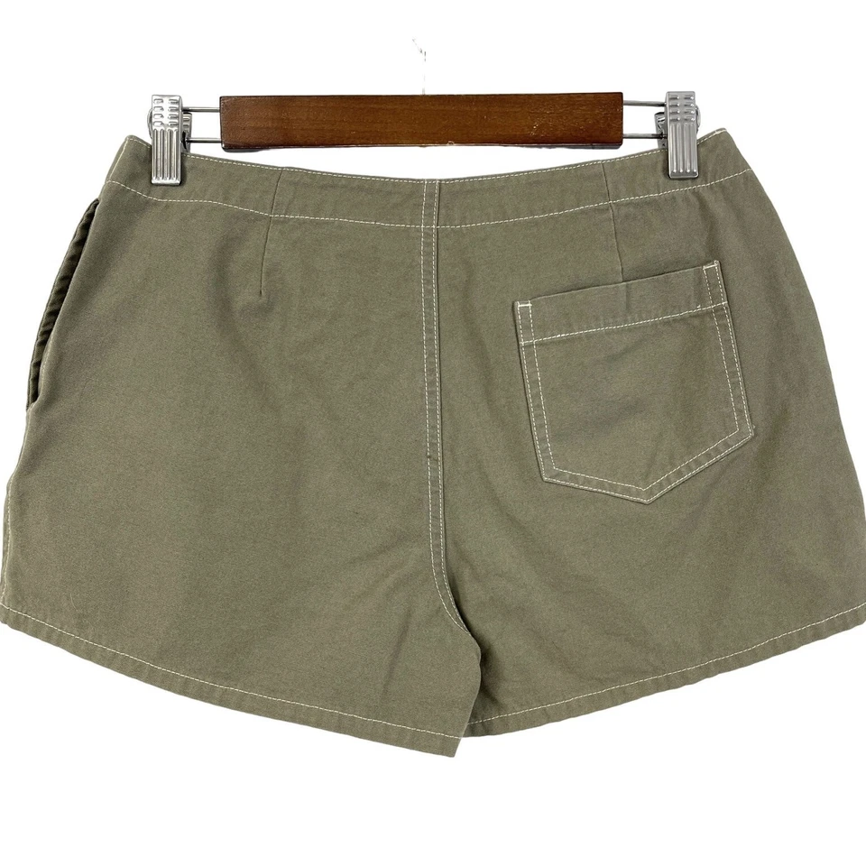 Old Navy Shorts Womens Size 4 Vtg 2001 Y2K Olive Green Beachy Coastal Summer - Image 2 of 4