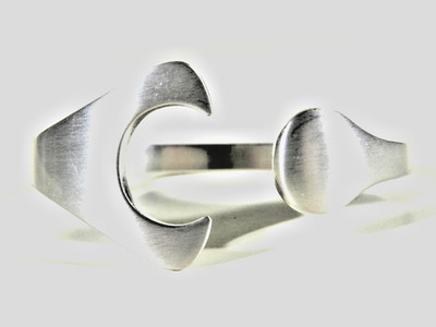 Hans HANSEN Denmark Sterlingsilber Armspange ° signierte Silber Spange