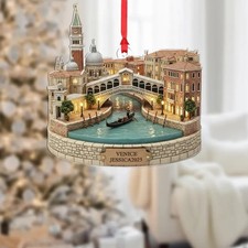 Personalized Venice Ornament Italy Travel Souvenir Decor Gift