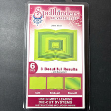 Spellbinders Labels Seven Nesting Book Set of 6 New Metal Cutting Die S4-231