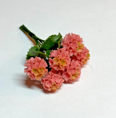 Dollhouse Miniature Bunch of Pink Hydrangeas Half Dozen by Falcon Miniatures - Image 1 of 2