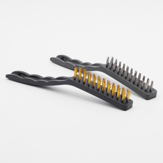 Dental Lab Instrument 2Color Bur Cleaning Brass Wire Brush Flat eBay