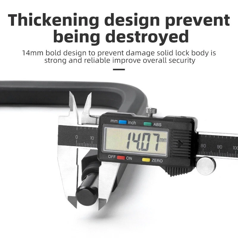 ROCKBROS Bike Silicone U-Lock Motor Anti-theft High-Strength Alloy Steel Lock - Image 4 of 4