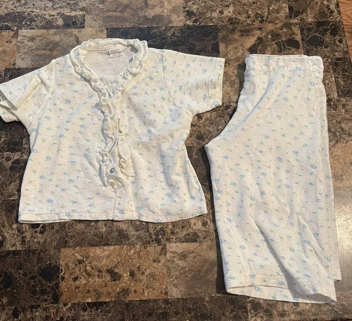 VINTAGE J C PENNEYS TODDLETIME SNAP 2 PIECE PAJAMA SET SIZE 3