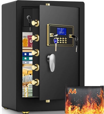 Extra Large Heavy Duty Safe Box, Home Safe Fireproof Waterproof with Double Safe