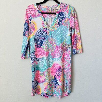 Lilly Pulitzer Shell Print Ali T-Shirt Dress Sz XS B-6