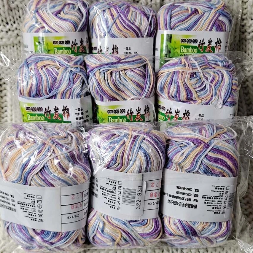 Sale 9BallsX50gr Bamboo Cotton Baby Blankets Hand Knitting Crochet Yarn 38