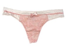 Rene Rofe 124228 Lace Front Polka Dot Thong Panty NEW 