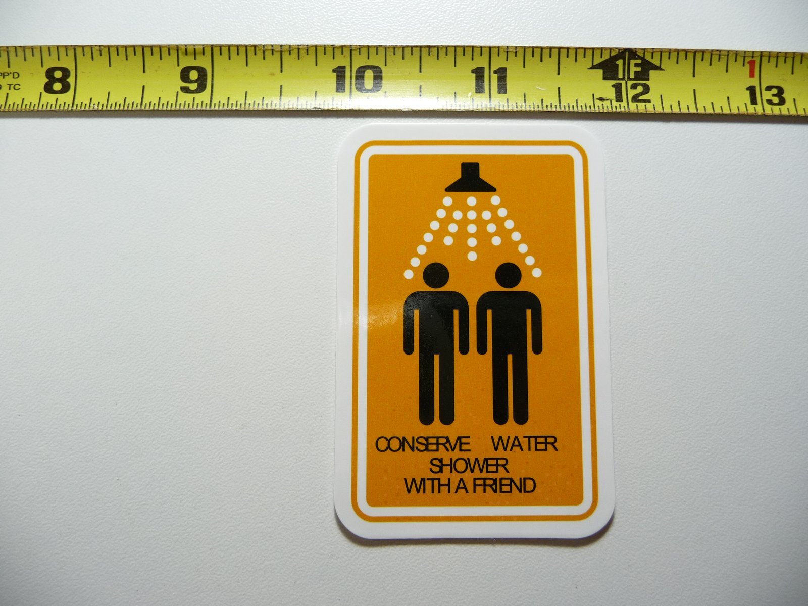 CONSERVE WATER SHOWER WITH A FRIEND DECAL STICKER SIGN FUN LITTLE SIGNS CUTE