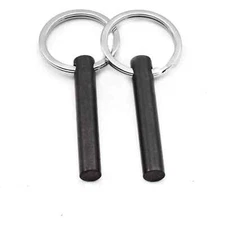 Survival Drilled Ferrocerium Flint Fire Starter Rod with Keychain Ring 2 Inch...