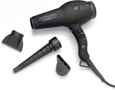 Diva Ultima 5000 Pro | Haartrockner | Styling Stab | Schwarz