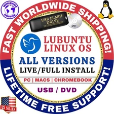 LUBUNTU LINUX OS LATEST 25.04 | 24.04.2 | 24.10 LTS LIVE/INSTALL MAC/PC DVD/USB