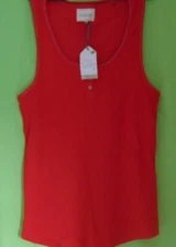 Next Escape Reality Pyjama Top red cotton ribbed PJ vest Size 12 New Tags BNWT