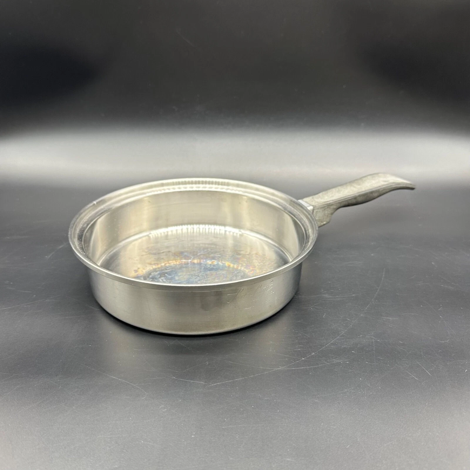 Vintage Lustre Craft 3 Ply Stainless Steel Sauce Pan Mid Century Cookware 7 1/4