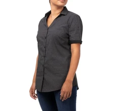 Chef Works Womens Charleston Black Shirt (SHC07W-BLK-L) LARGE URBAN COLLECTION