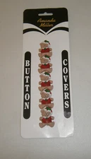 New Set of 5 Vintage Amanda Miller Christmas TEDDY BEAR Button Covers