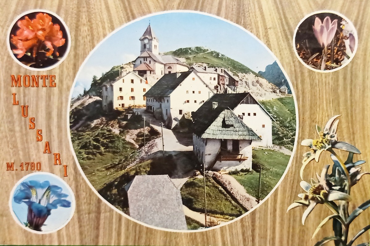 Cartolina Monte Lussari Udine 1966
