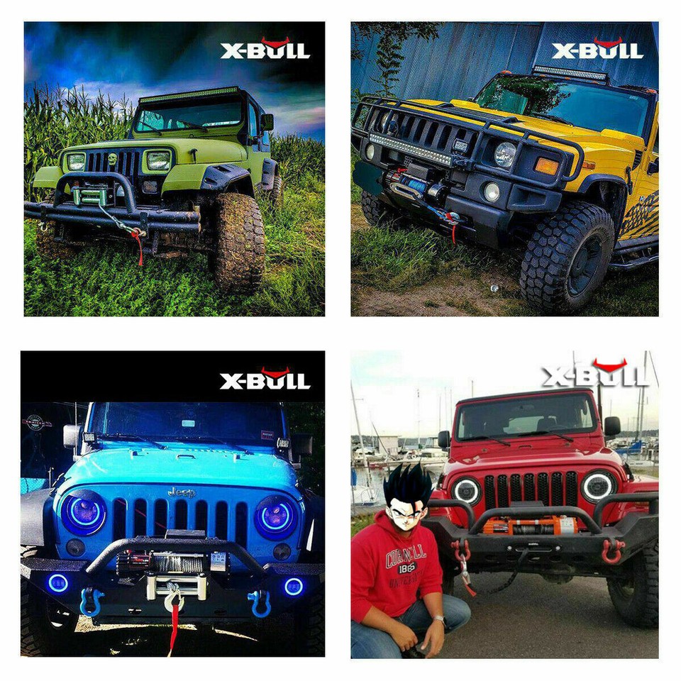 X-BULL 12V 13000lbs Synthetic Rope Electric Winch Off-Road Towing Truck