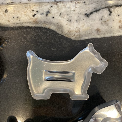 Vintage Aluminum Cookie Canape Cutters w/ Handles Chicken, Scotty, Horse, Bunny - Picture 8 of 10