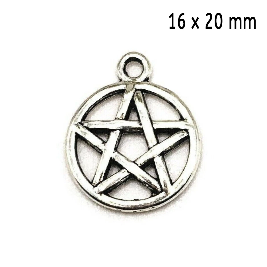 Collana PENTACOLO Argento corda nera tipo caucciu con Ciondolo Stella Uomo Donna - Immagine 2 di 4