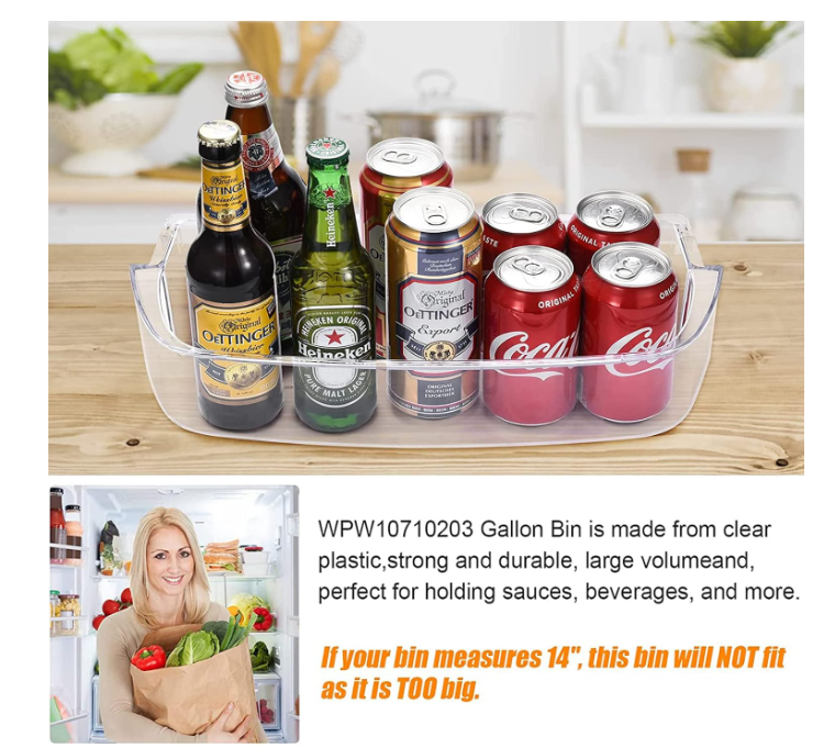 New Door Shelf Bin Whirlpool WRS588FIHV00 WRS588FIHZ00 WRS571CIDM02