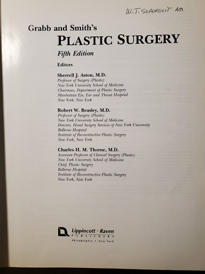 Grabb and Smith's Plastic Surgery, Fifth Edition | eBay