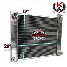 24 X19 Full Aluminum Cooling Radiator Chevy 2 Rows Universal Fit For Small Block 24 X19 Full Aluminum Cooling Radiator Chevy 2 Rows Universal Fit For Small Block
