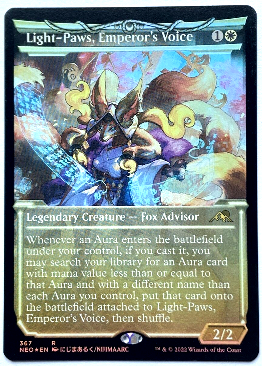 MTG Light-Paws, Emperor's Voice *SHOWCASE FOIL* Kamigawa MTG Light-Paws, Emperor's Voice *SHOWCASE FOIL* Kamigawa