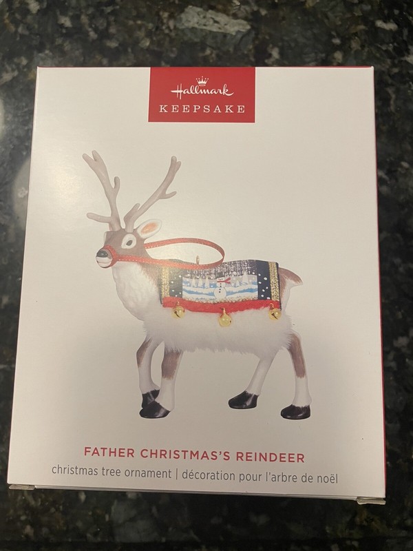 New HALLMARK KEEPSAKE 2024 FATHER CHRISTMAS REINDEER ORNAMENT LIMITED EDITION