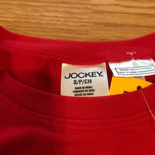 Jockey Girls Sm 2 piece PJ Loungewear Red Top Blue Plaid Pants Snug Fit Jersey - Picture 5 of 12