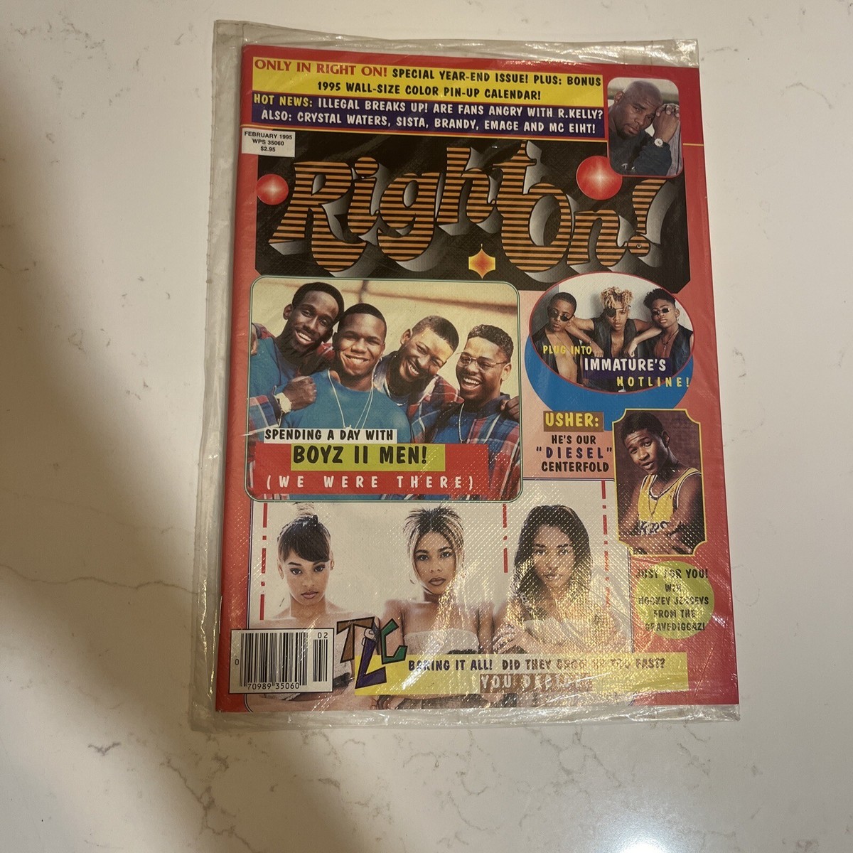 right on magazine 1995 boyz II men TLC usher R kelly brandy