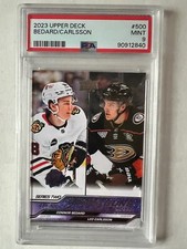 2023-24 Upper Deck #500 Young Guns Checklist (Connor Bedard / Leo Carlsson)