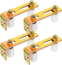 4 Pack Slide Gate Guide Roller Adjustable Dual Nylon Rollers with L Rear Post...