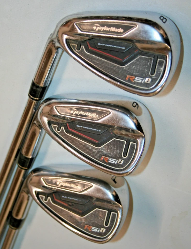 TaylorMade RSi1 irons 5-PW True Temper REAX Steel 90 regular shafts LEFT HANDED - Image 3 of 4