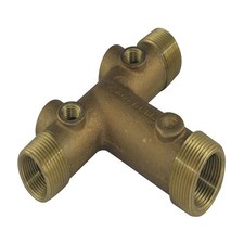 CAMPBELL UTC5-4-3LF Well Water Tank Fitting,Tee,Brass 4YFC3