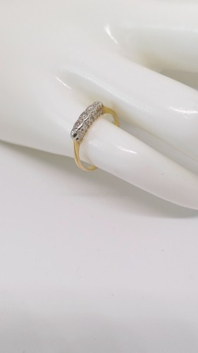 Art Deco 18ct Gold 5 Stone Diamond Ring Hallmarked C1936 - Picture 18 of 24