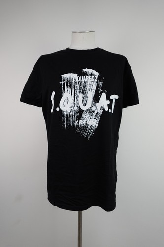 Dsquared2, Dsquared2 Mens T-Shirt XL Crewneck Cotton Vintage Logo Graphic Black Italy